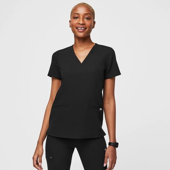 Figs Casma Black Scrub Top XS - Picture 5 of 5